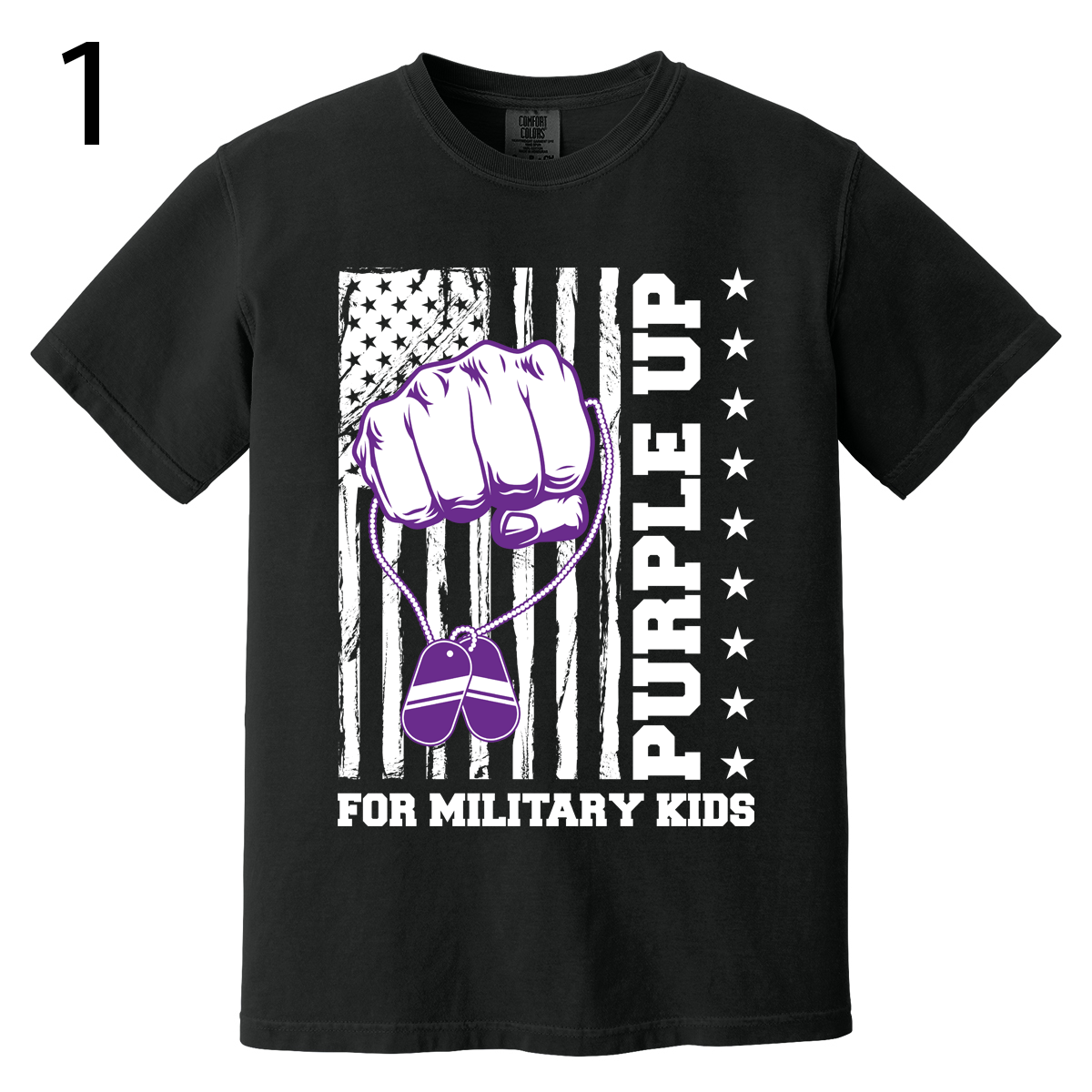 Purple Up For Military Kids - T-Shirts - Option 1