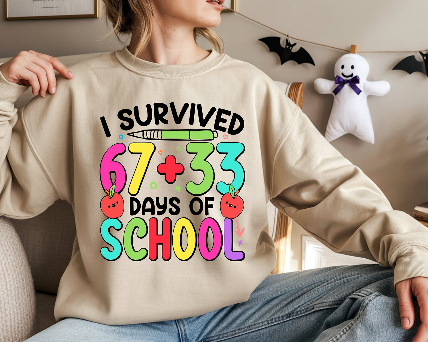 100 Days of Days of School 5-Full Color-DTF Transfer-2-5 Business Days