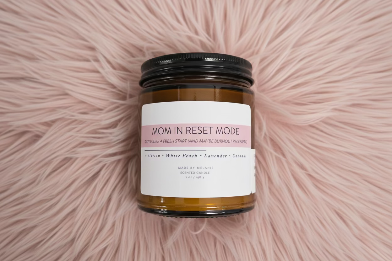 Mom in Reset Mode - Candle - Made by Melanie