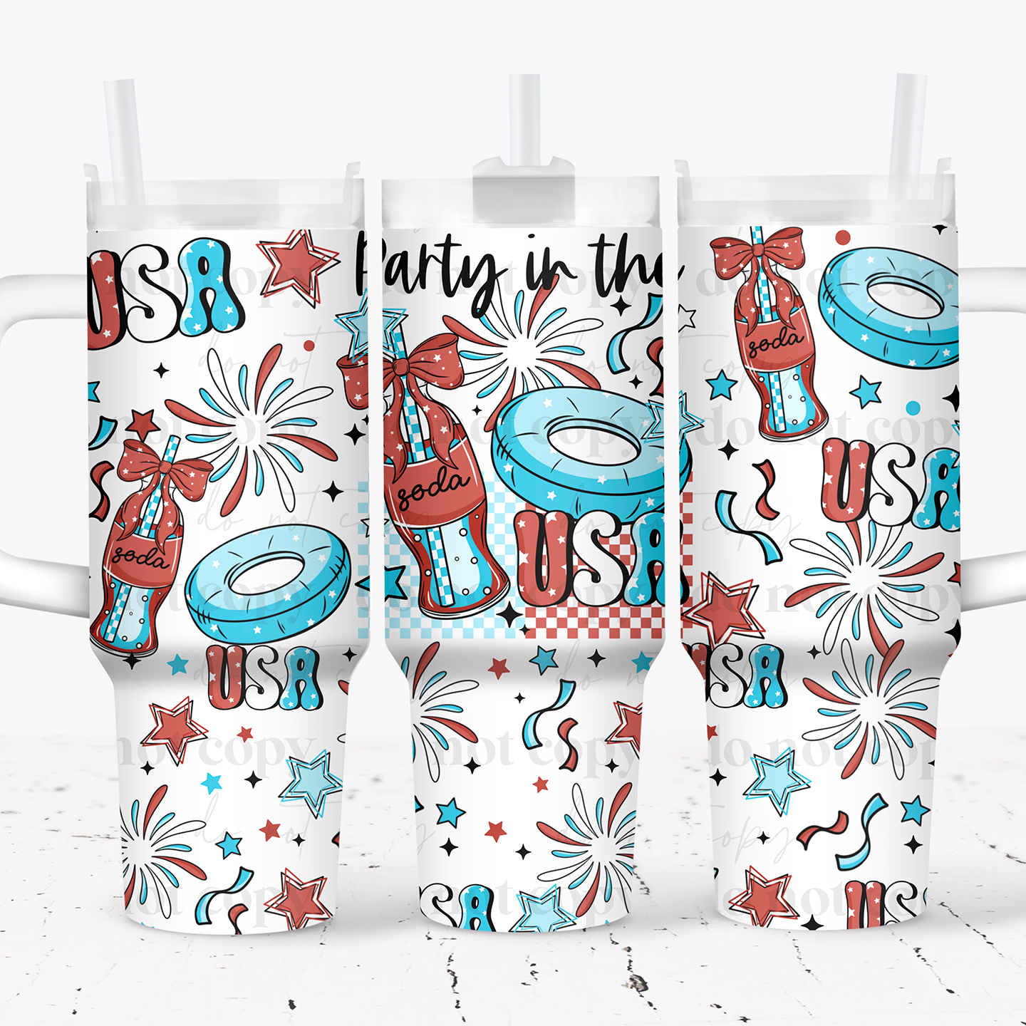 USA- 40oz Tumbler Wrap