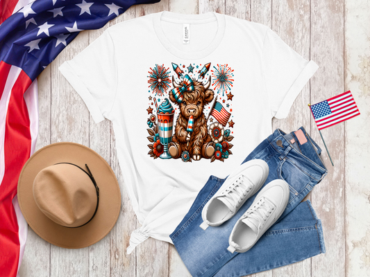 4th July highland and cutie- DTF TRANSFER