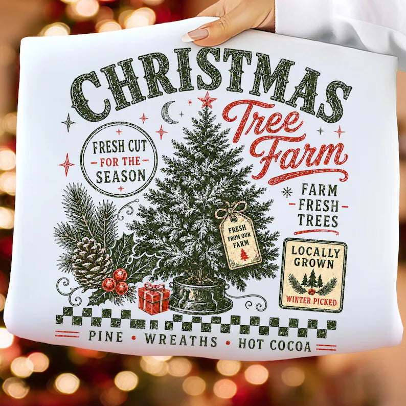 Christmas Tree Farm - Full Color DTF Transfer - Thrifty Thursday