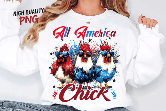 All American Chick- DTF TRANSFER