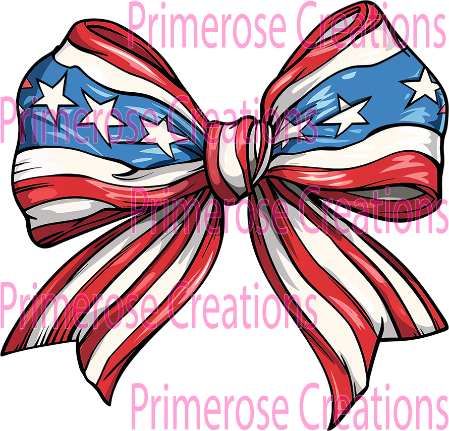 American Flag Coquette Bow