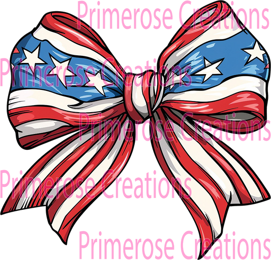 American Flag Coquette Bow