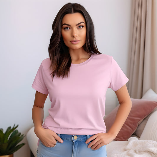 Heather Bubble Gum- BLANK T-SHIRT