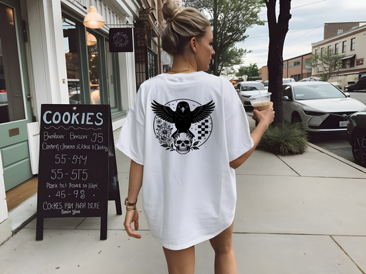 Skull & Birds- Full Color DTF Transfer-2-5 Business Days