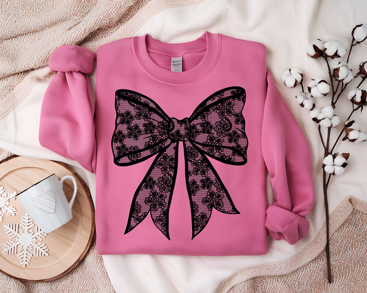 Black Lace Coquette - DTF TRANSFER