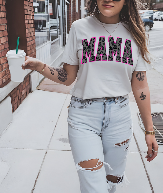 Black Leopard Mama - DTF TRANSFER - PREORDER