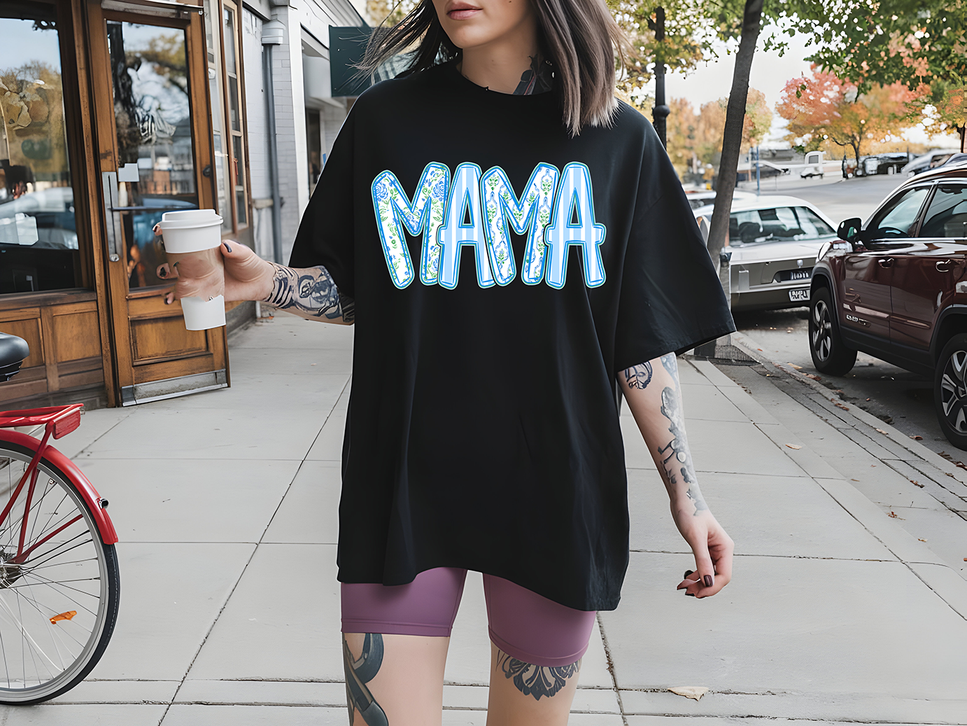 Blue Mama Stripes - DTF TRANSFER