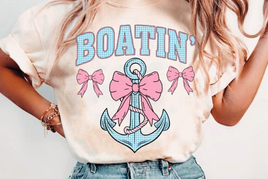 Boatin Coquette Anchor - DTF TRANSFER - WHOLESALE