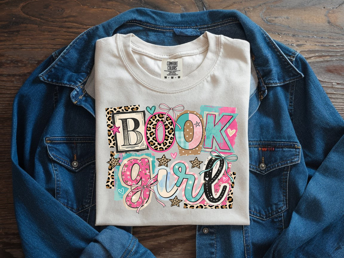 Book Girl-Full Color-DTF Transfer-2-5 Business Days