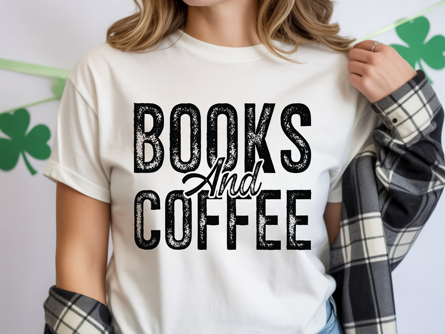 Book and Coffee- Full Color-DTF Transfer-2-5 Business Days