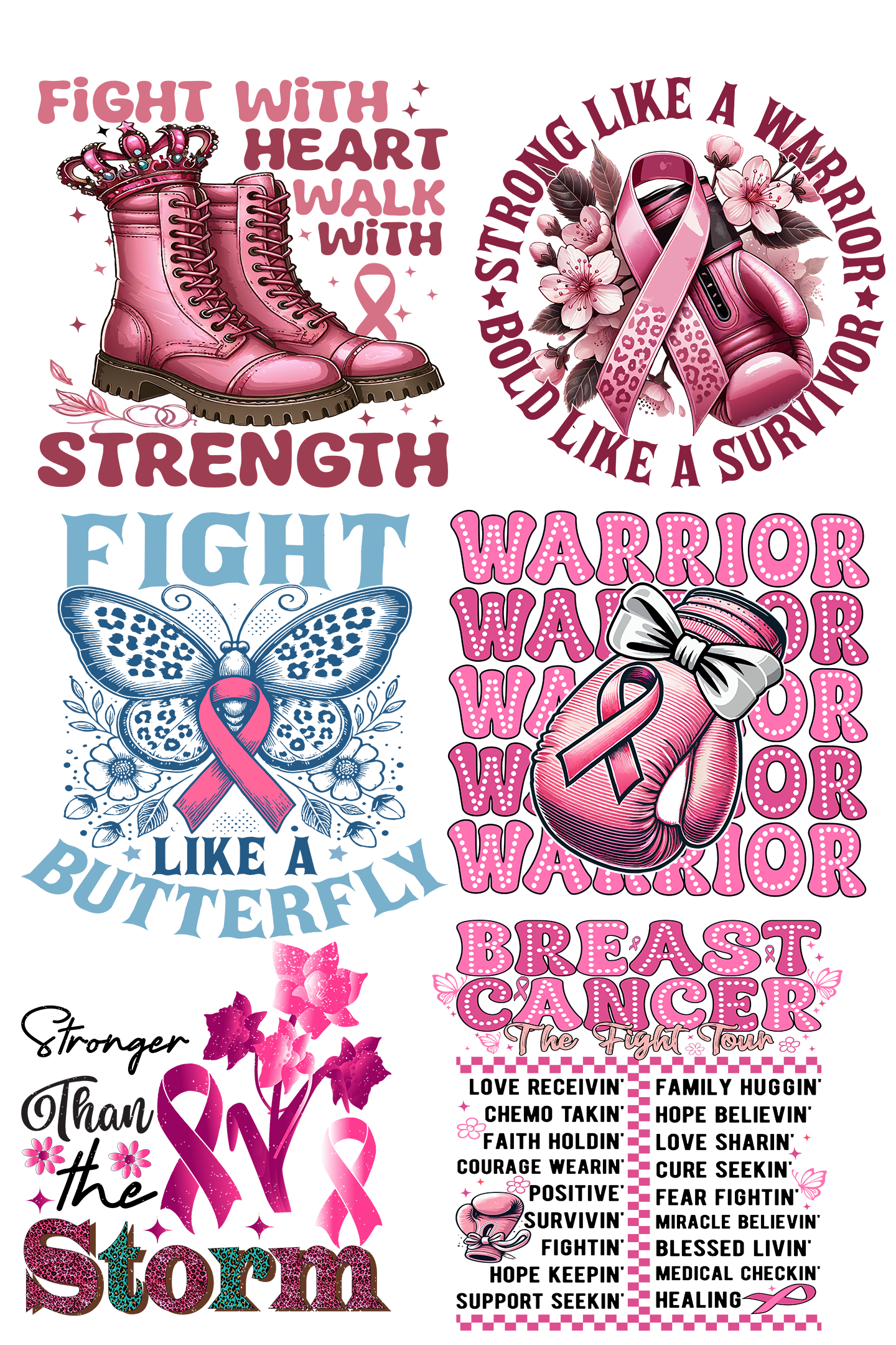 breast cancer2-Pre Made Gang Sheet 24X36