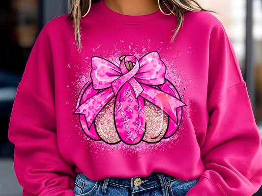 Breast Cancer Pumpkin-Full Color -DTF TRANSFER