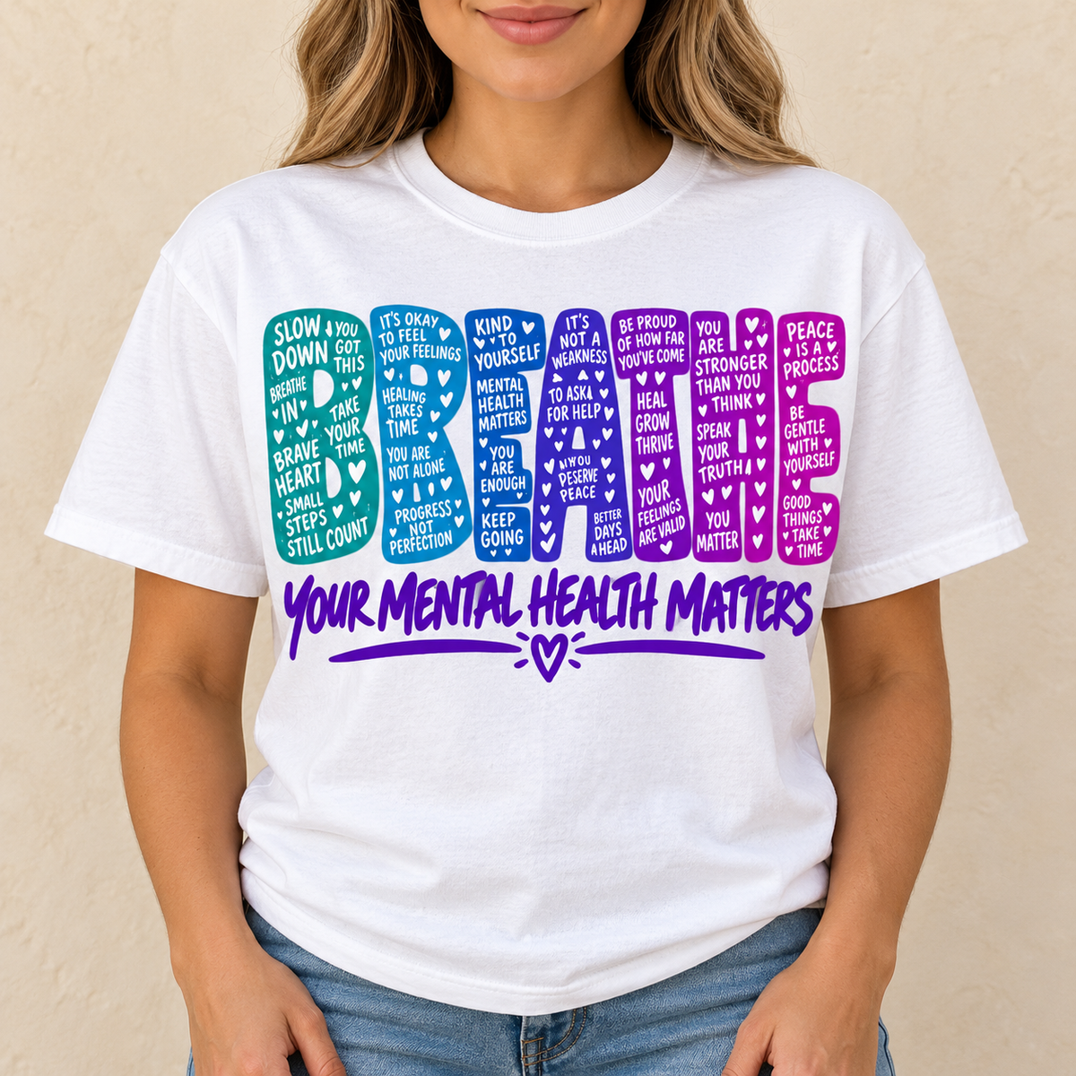Breath Mental Health- Full Color DTF TRANSFER