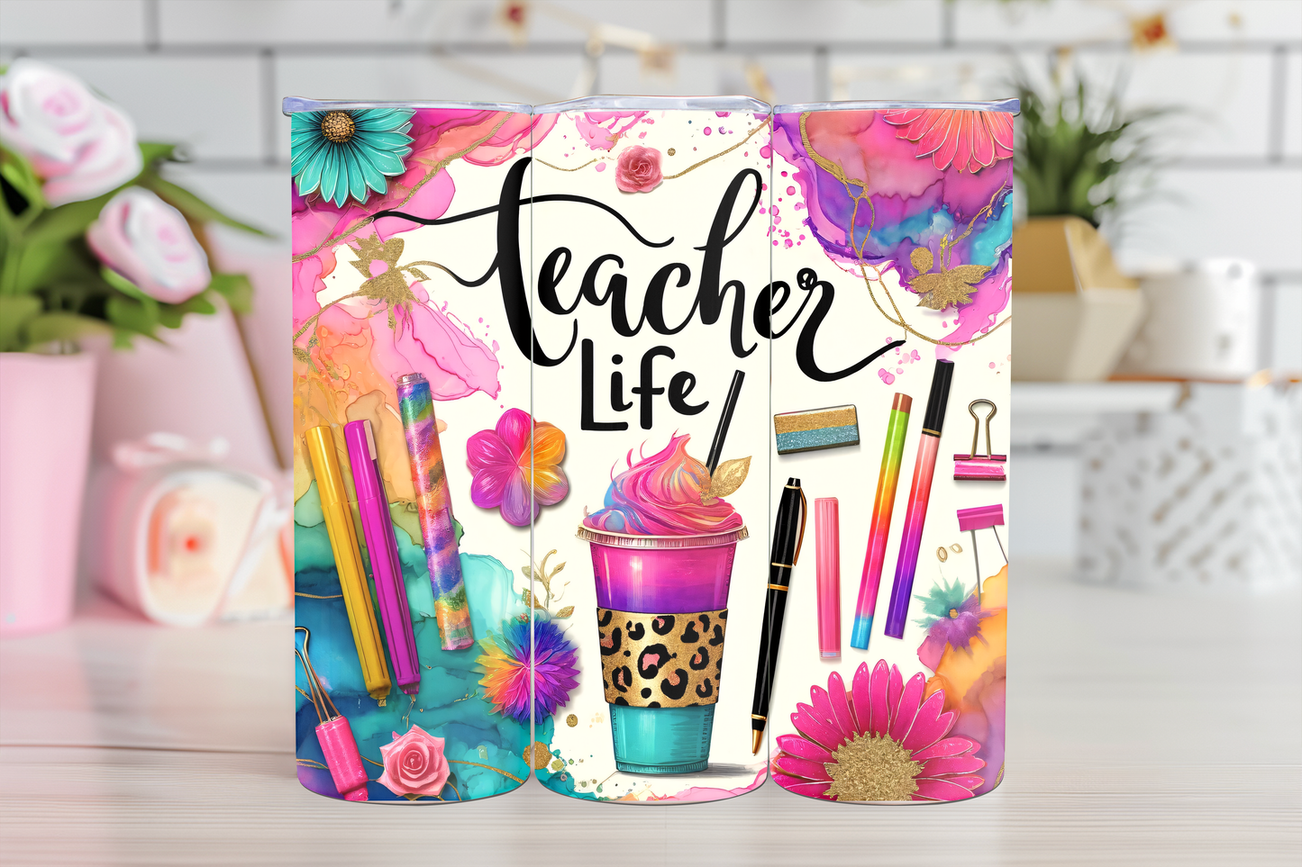 Bright Teach Life- 20oz TUMBLER WRAP