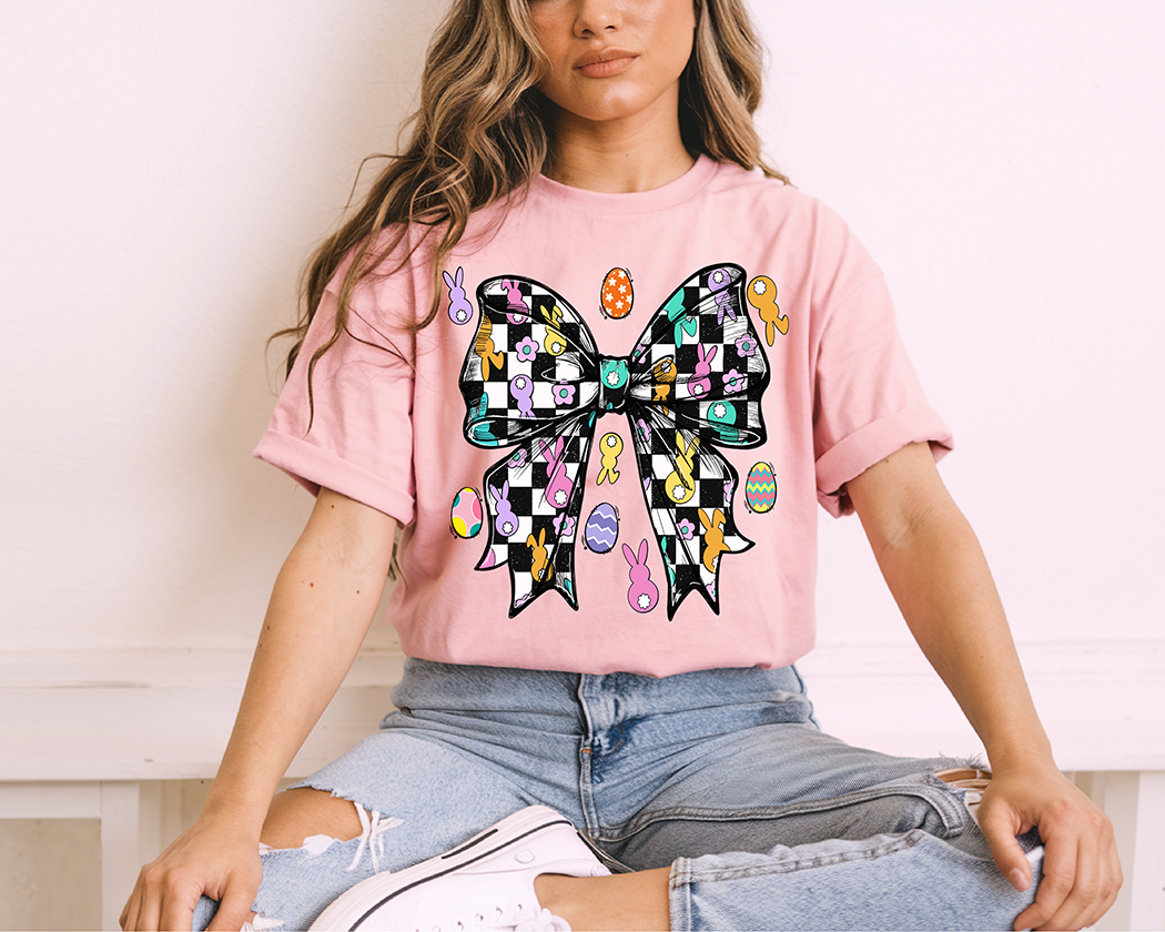 Bunny Bow - Full Color DTF Transfer-Kiss it Goodbye