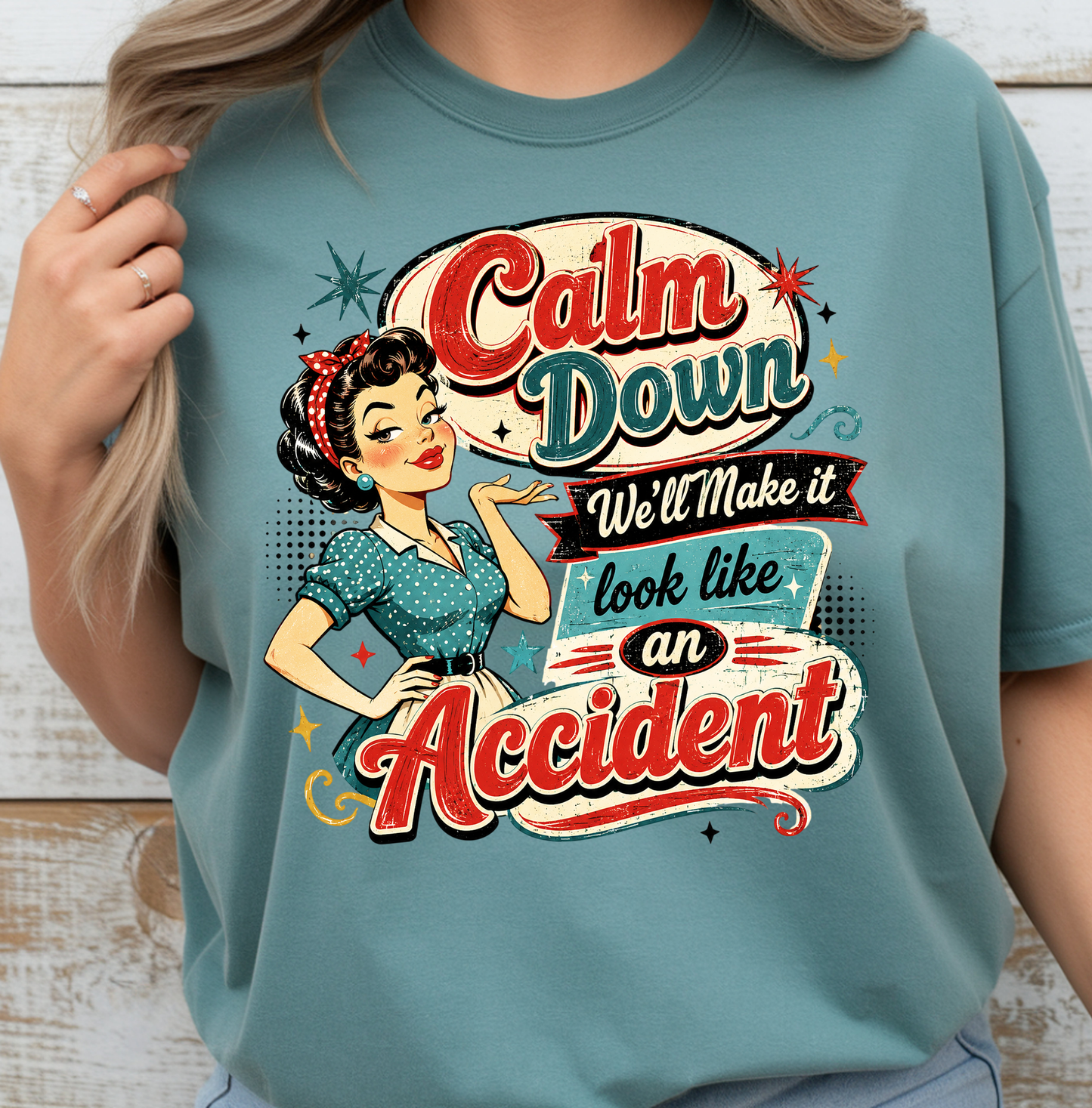 Calm Down - Full Color - DTF Transfer - WHOLESALE