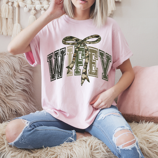 Camo Wifey Coquette - DTF TRANSFER