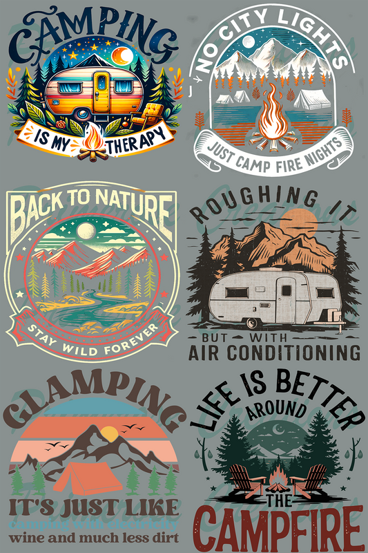 Camping Pre-Made Gang Sheet 24X36