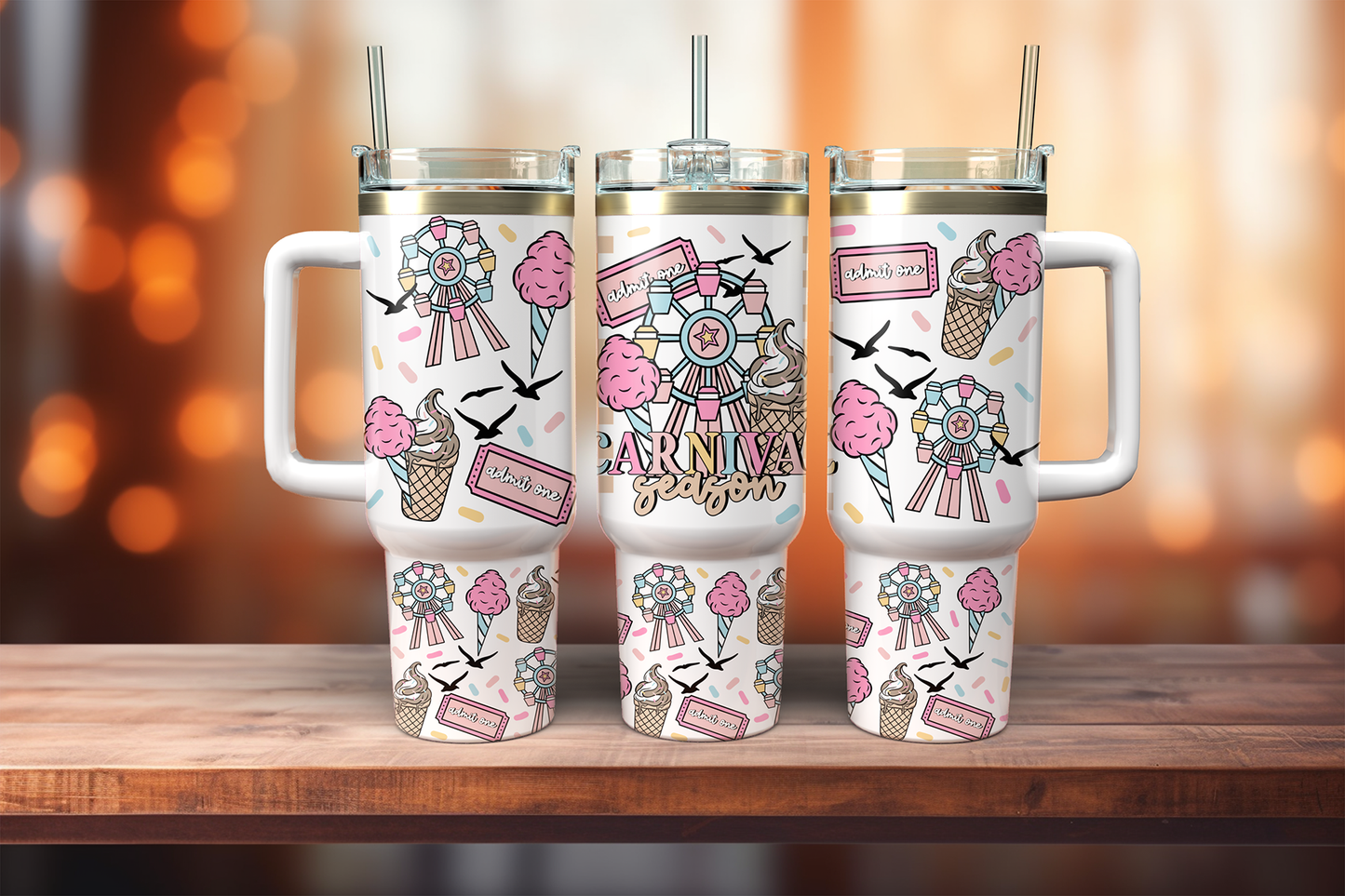 Carnival Season - 40oz Tumbler Wrap - Preorder