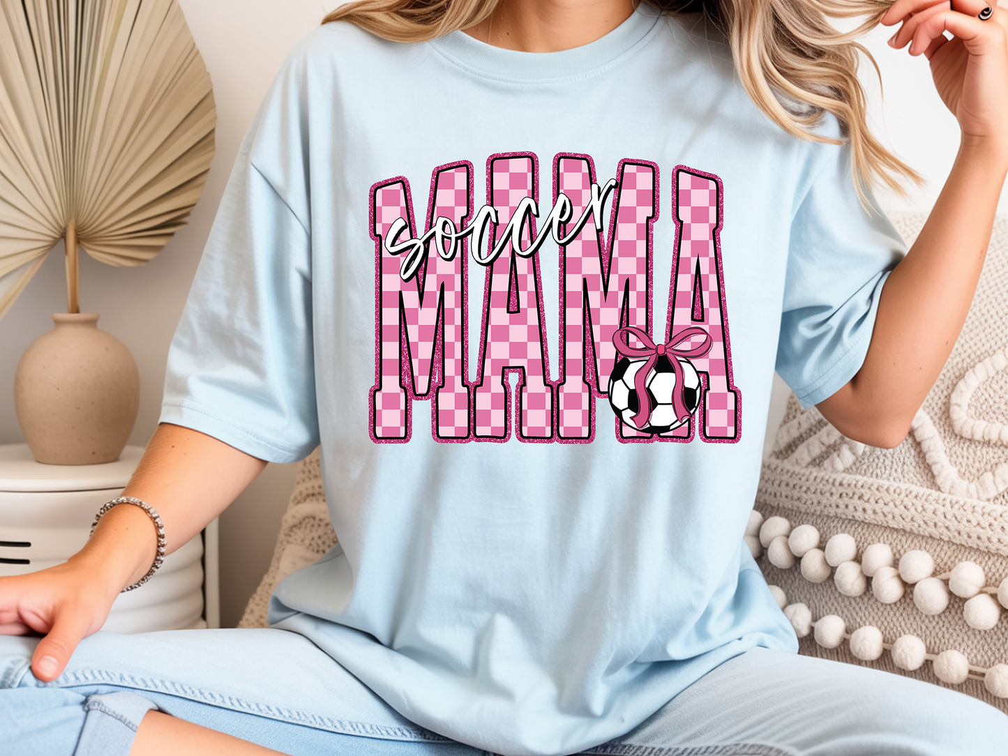 Checker Soccer Mama - DTF Transfer - Friday New Releases