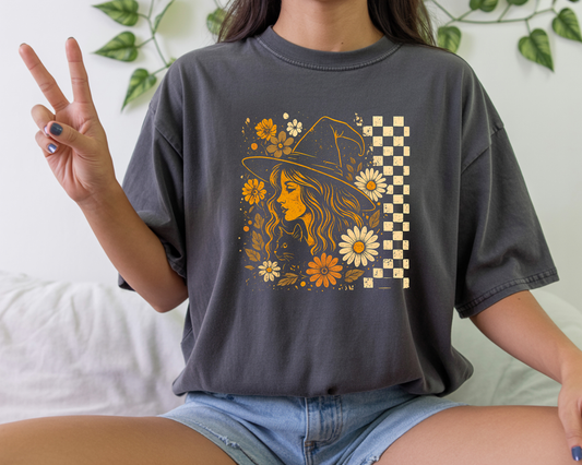 Checkered Witch -Full Color-DTF TRANSFER