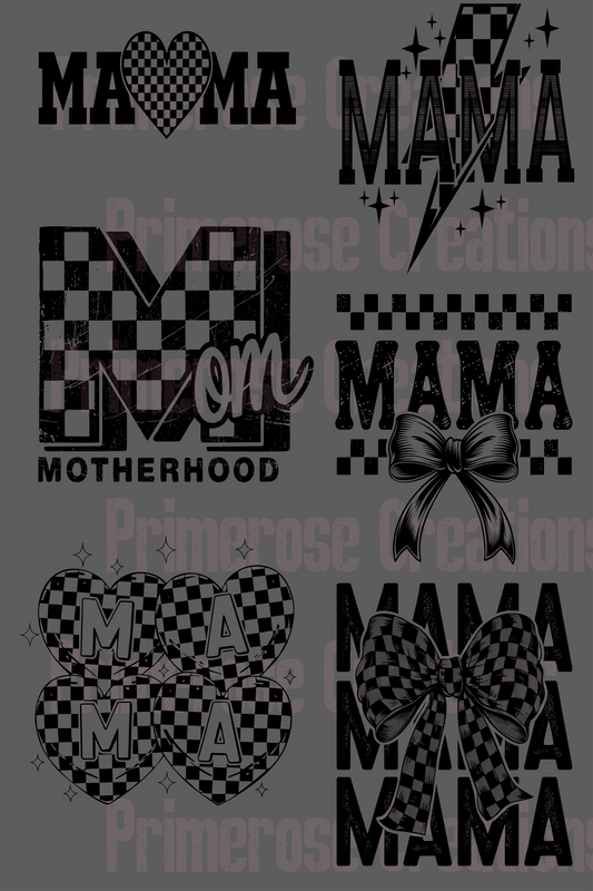 Checkered Mama -Pre Made Gang Sheet 24X36
