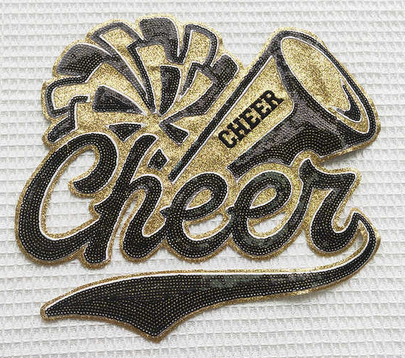 Cheer Black & Gold - Sequin - Adult- (EXCLUSIVE)-Chenille Patches