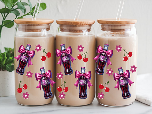 Cherry C Florals - Pink - UVDTF Wrap-2-5 Business Days