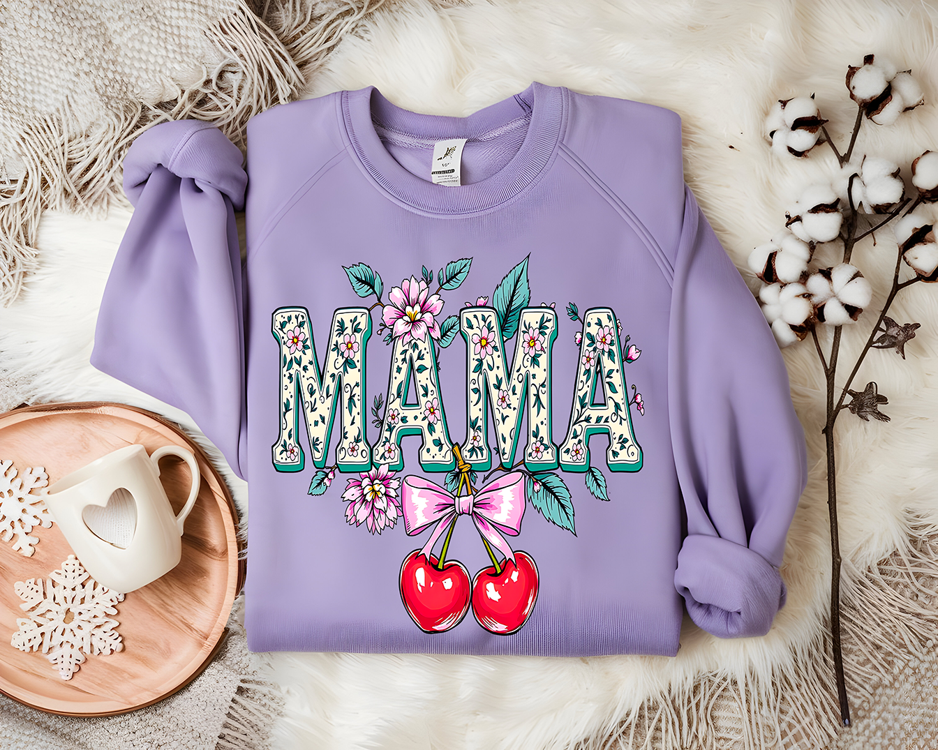 Cherry Mama Floral Coquette - DTF TRANSFER