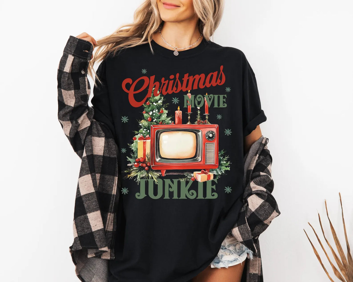 Christmas Movie Junkie -Full Color DTF Transfer -RTS#14