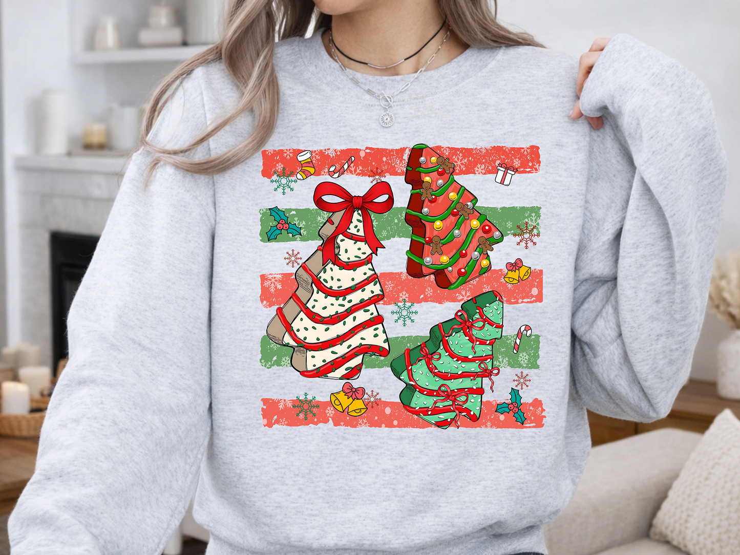 Christmas Tree Cakes Striped - DTF Transfer - Flash Grab Friday