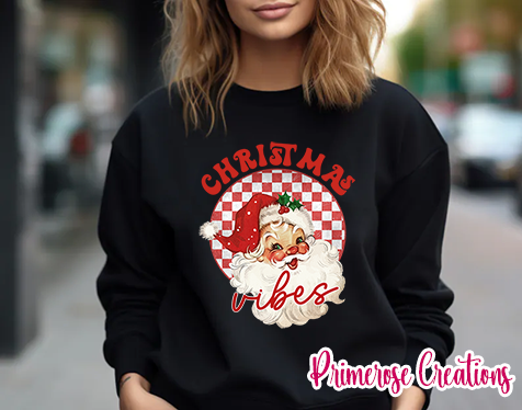 Christmas Vibes Red Santa DTF