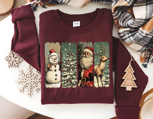 Christmas brushstrokes-Full Color DTF Transfer -2-5 Business Days