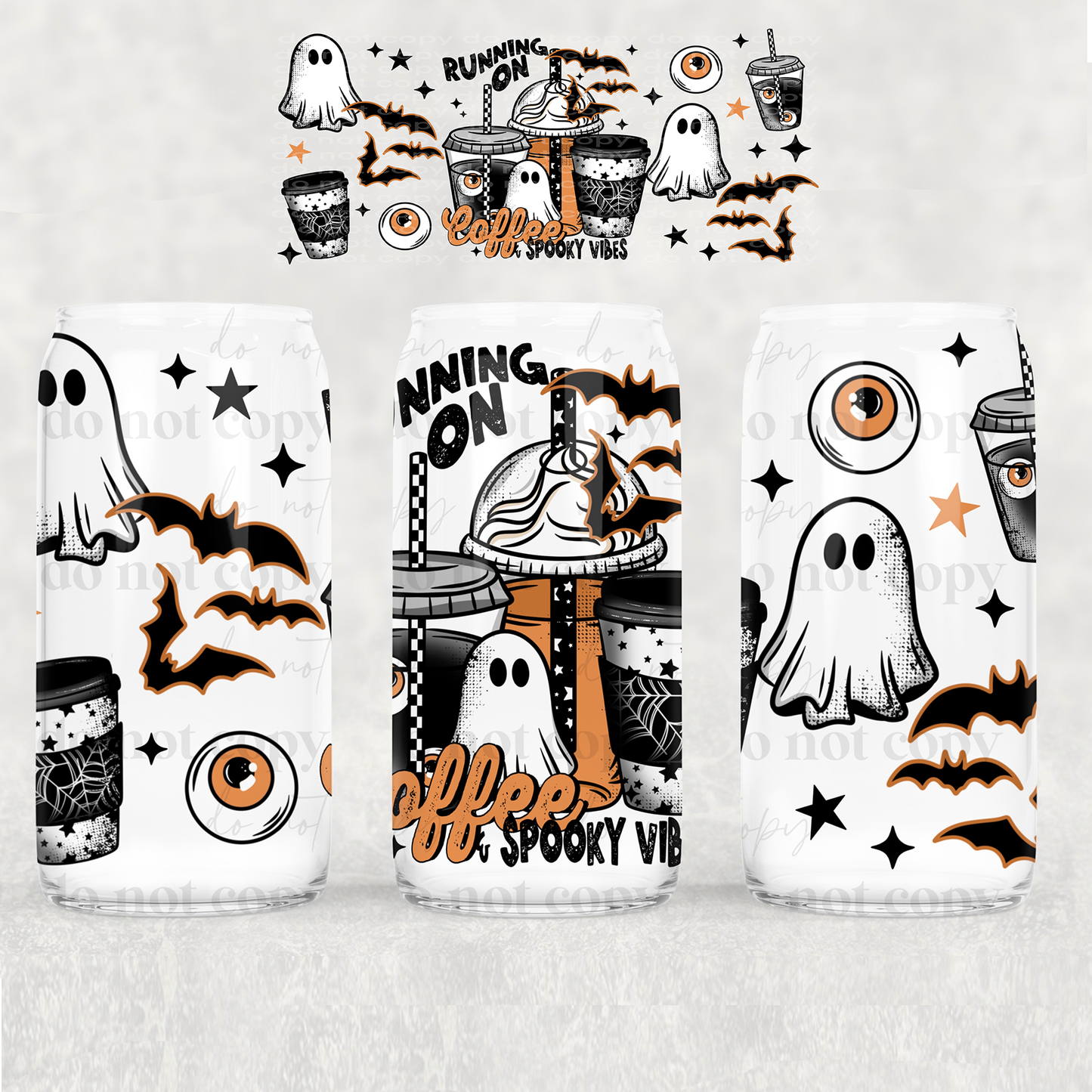 Coffee Spooky Vibe - UV DTF WRAP