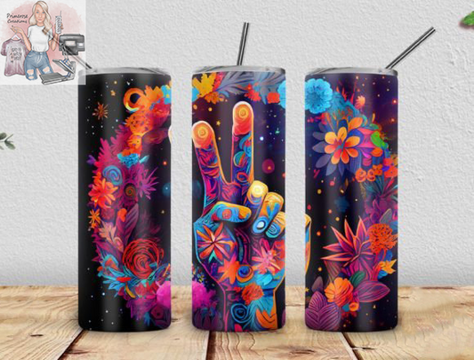 Colorful Peace Tumbler Wrap