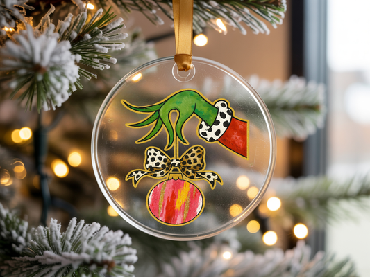 Colorful Coquette Christmas-UV Ornament Sticker -2-5 Business Days