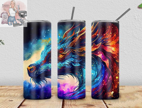 Colorful Dragon Tumbler Wrap