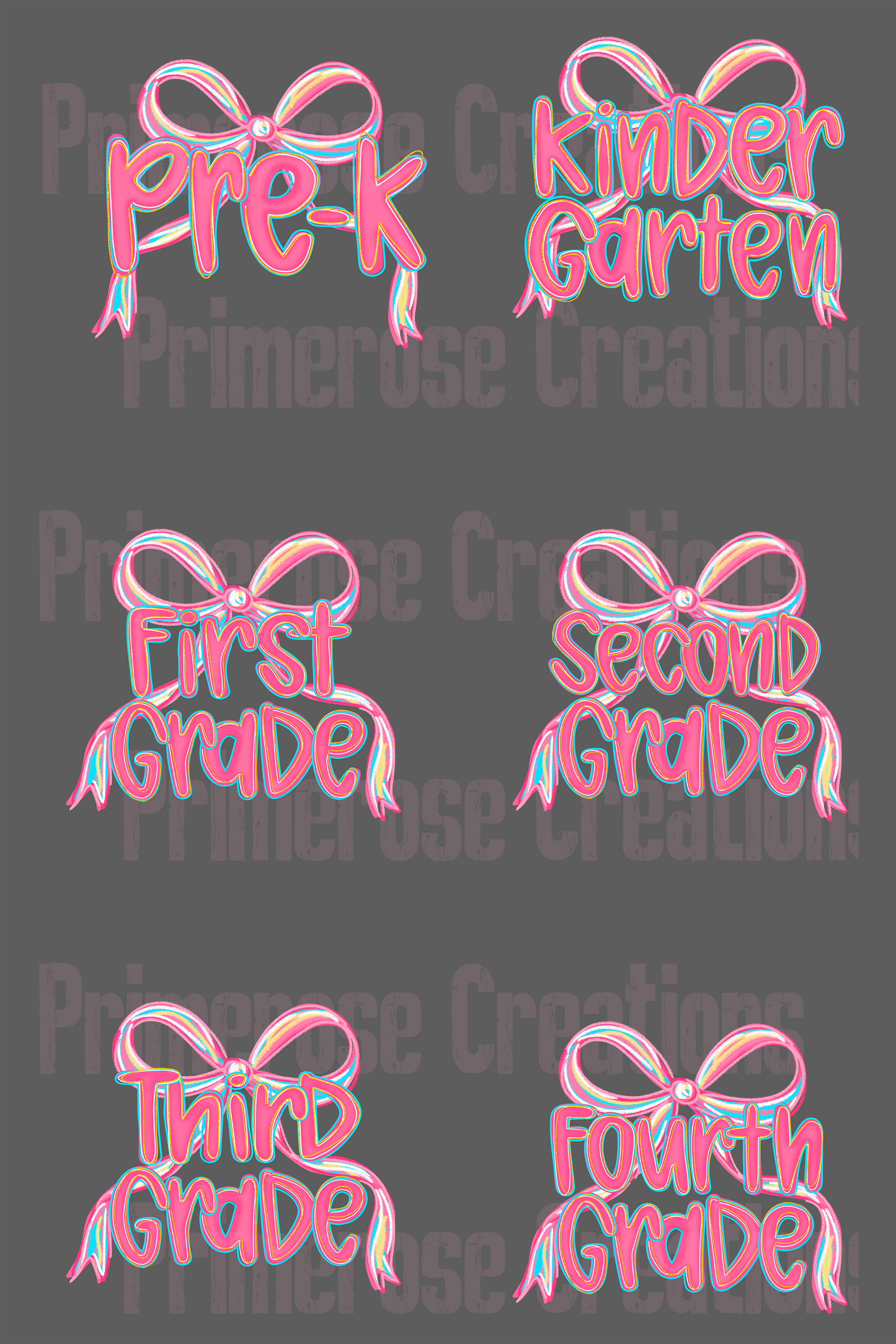 Coquette Back to School- Pre Made Gang Sheet 24X36