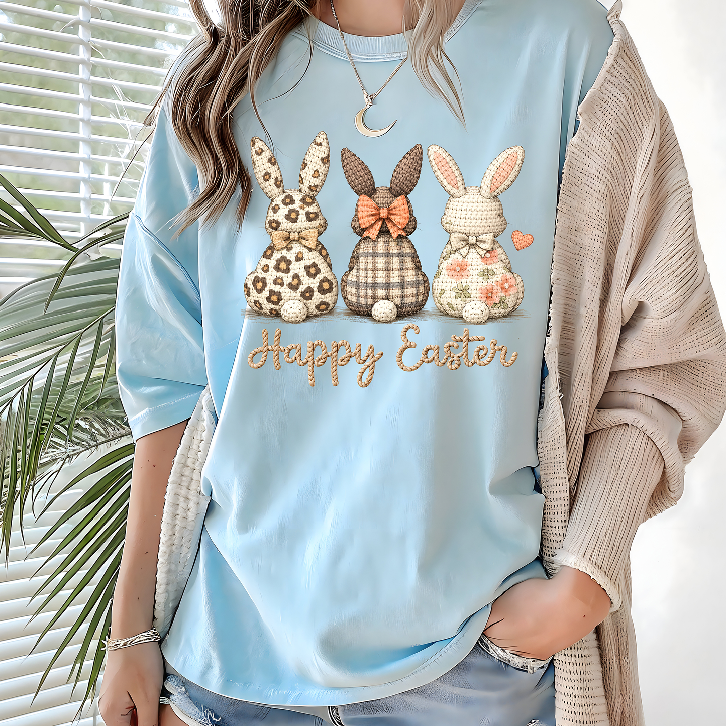 Coquette Easter Bunny- Full Color-DTF Transfer-2-5 Business Days