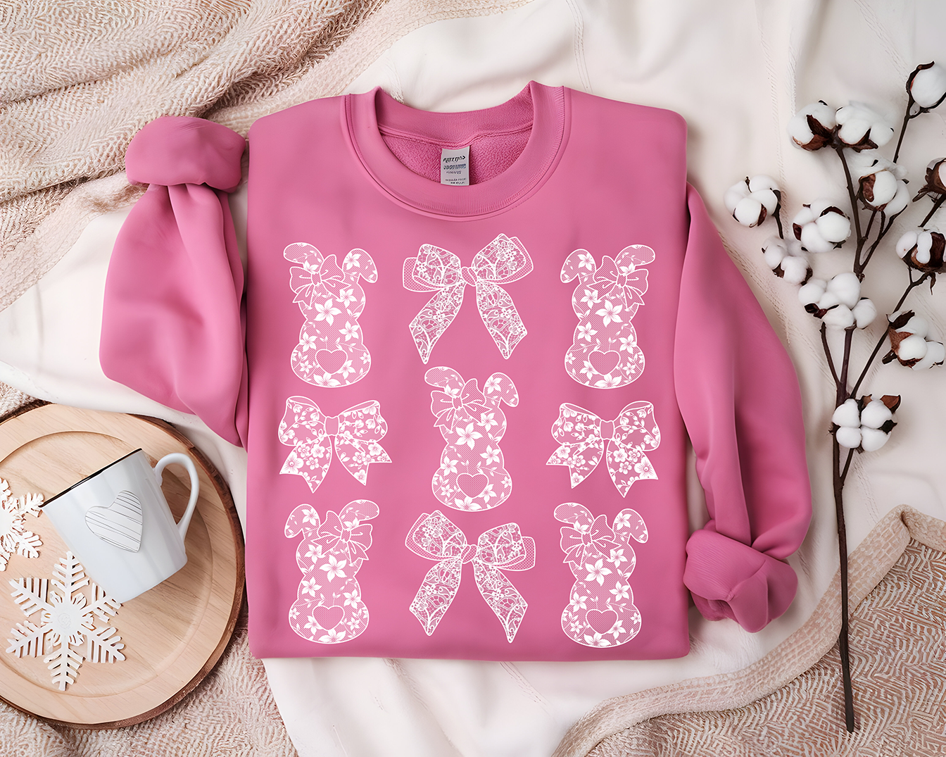 Coquette Lace Bunny Collage - DTF TRANSFER