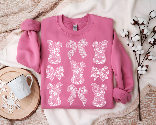 Coquette Lace Bunny Collage - DTF TRANSFER