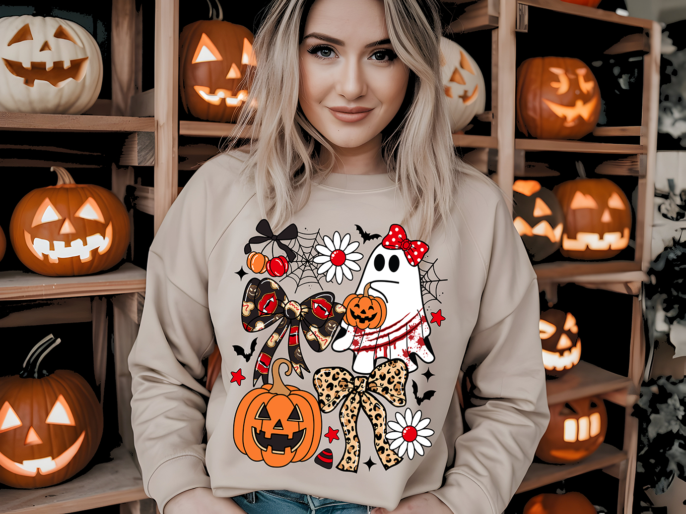 Coquette Murder Ghostie - Full Color DTF Transfer - RTS #18