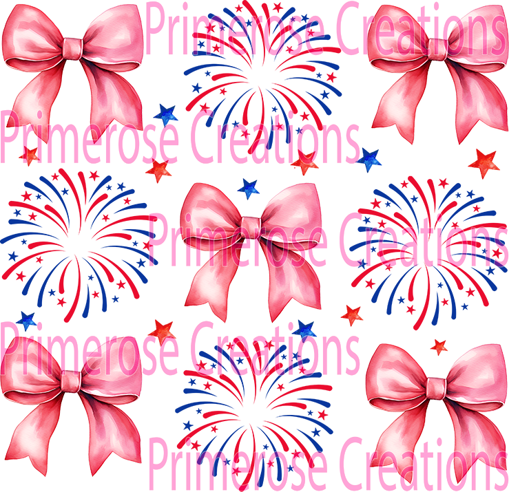 Coquette Bow and Firework Collage