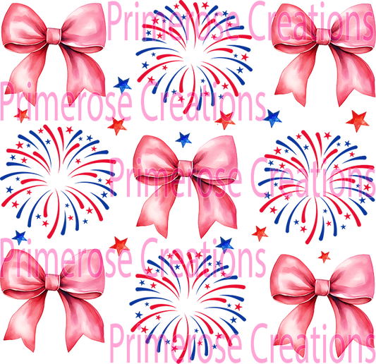 Coquette Bow and Firework Collage