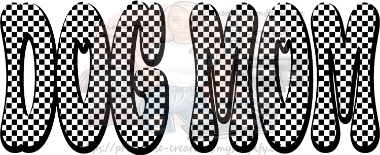 Dog Mom Checkered - DTF Transfer