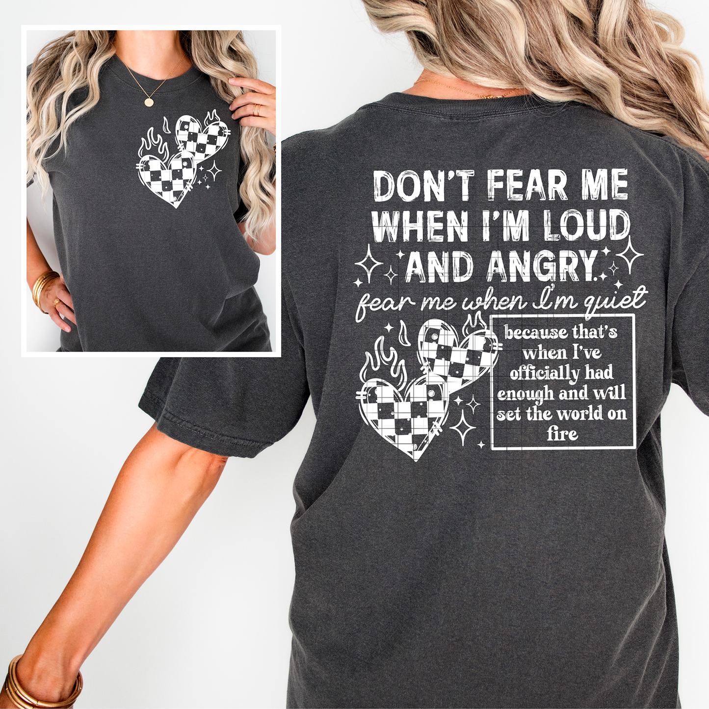 Don't Fear Me-White- w/Pocket - DTF TRANSFER