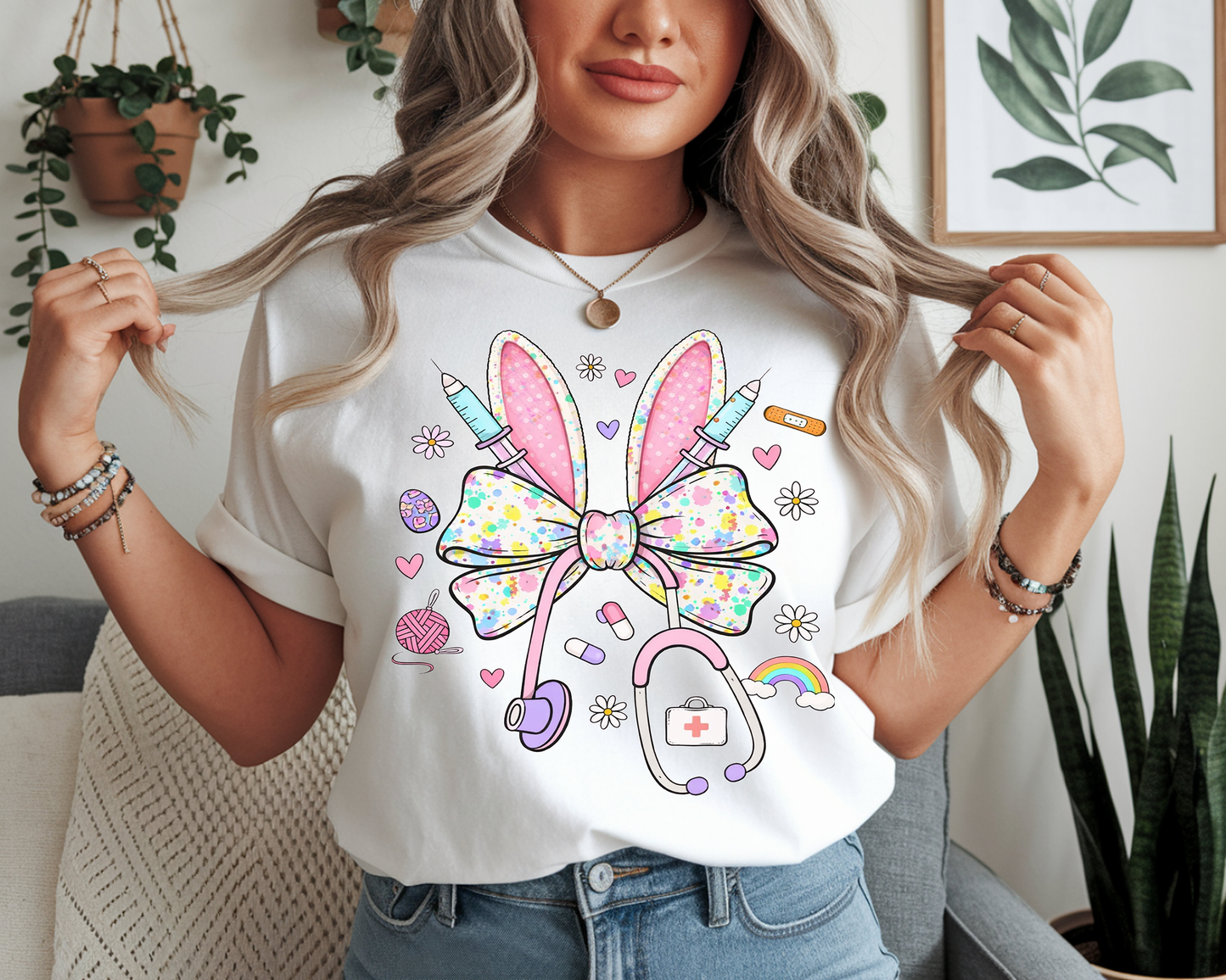 Easter Nurse Coquette-Full Color-DTF Transfer-2-5 Business Days